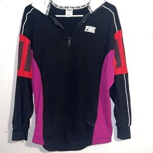Black and Purple, Red VSPINK Half-zip, it’s an XS but fits bigger
